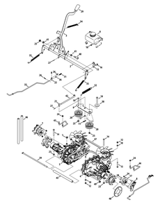 Drive System Diagram and Parts List for Z-FORCES48 (53BH5FJB-53BH5FJB050)(2012) Cub Cadet Lawn Tractor